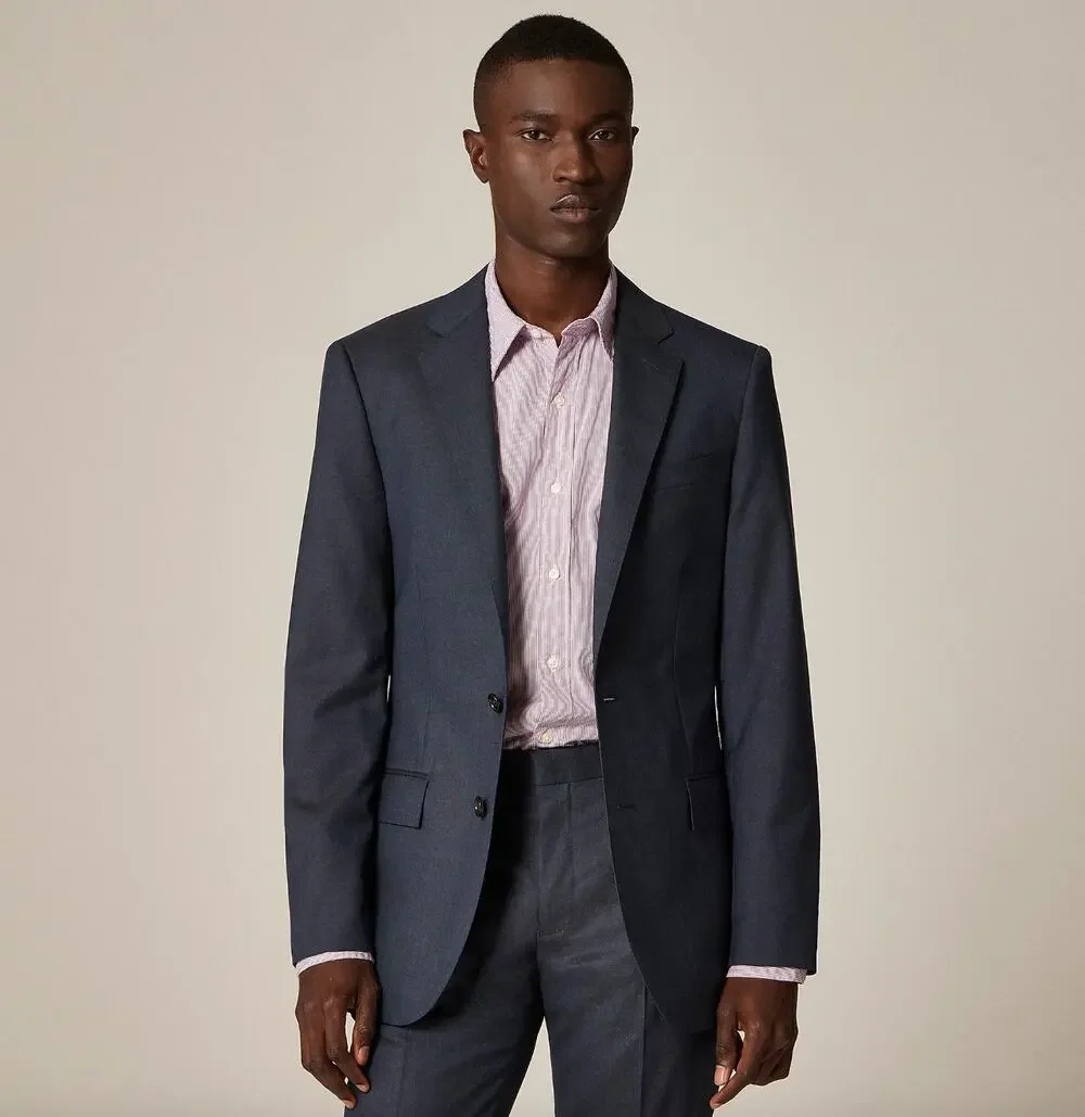 J.Crew Ludlow Slim Fit Suit Jacket Italian Loro Piana Wool Deep Pacific 39R NWT